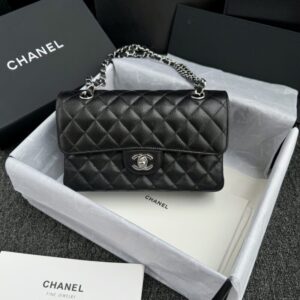 Replica CHANEL Classic Flap 23cm Black Silver - Best Fake Designer Bags