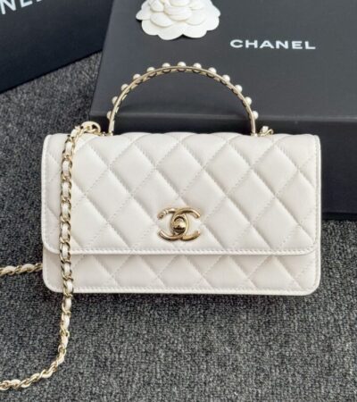 Replica CHANEL 24s Pearl Handle White - Best Fake Designer Bags