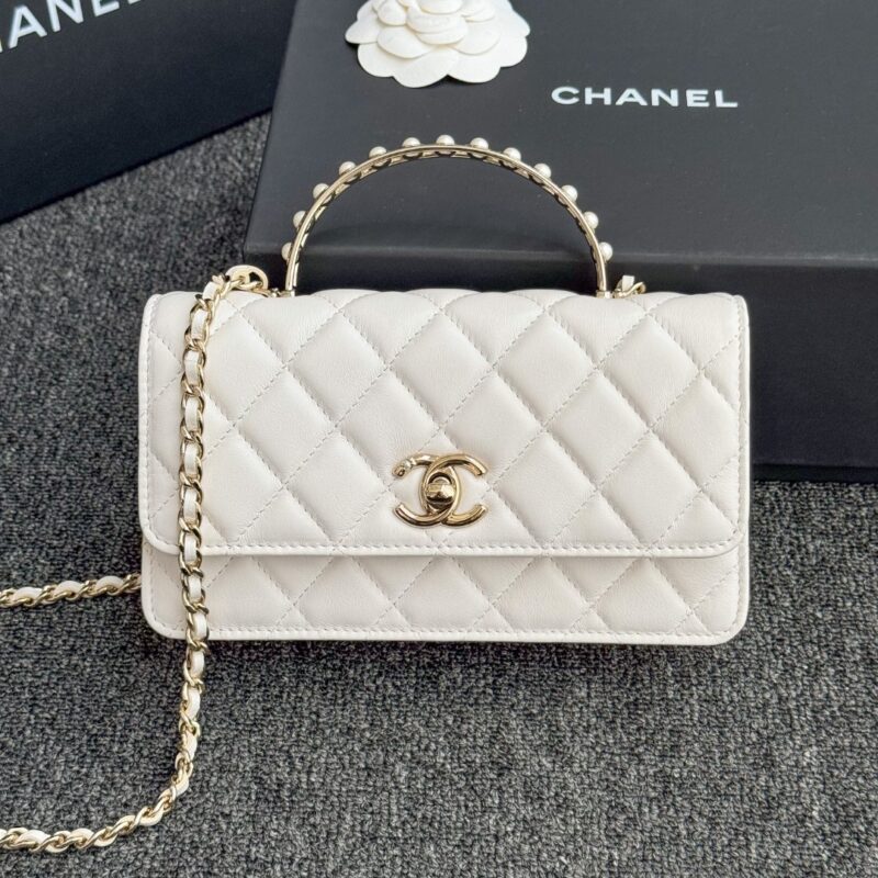 Replica CHANEL 24s Pearl Handle White - Best Fake Designer Bags