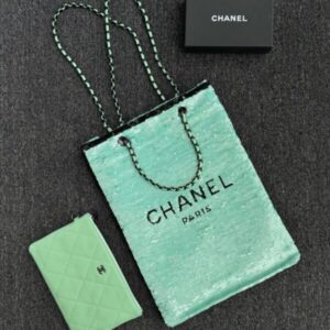 Replica CHANEL Sequin Shoulder Bag Green - Best Fake Designer Bags