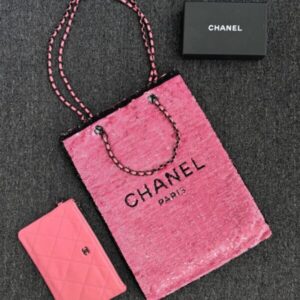 Replica CHANEL Sequin Shoulder Bag Pink - Best Fake Designer Bags