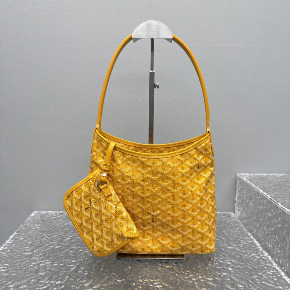 Goyard Bohème Hobo Yellow 11 Goyard Boheme Hobo Bag Replica — Relaxed Goyardine Canvas Shoulder Bag