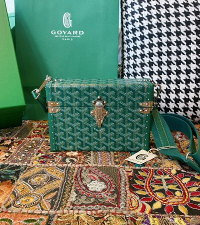 Goyard Cassette Trunk Replica — Mini Trunk in Goyardine Canvas