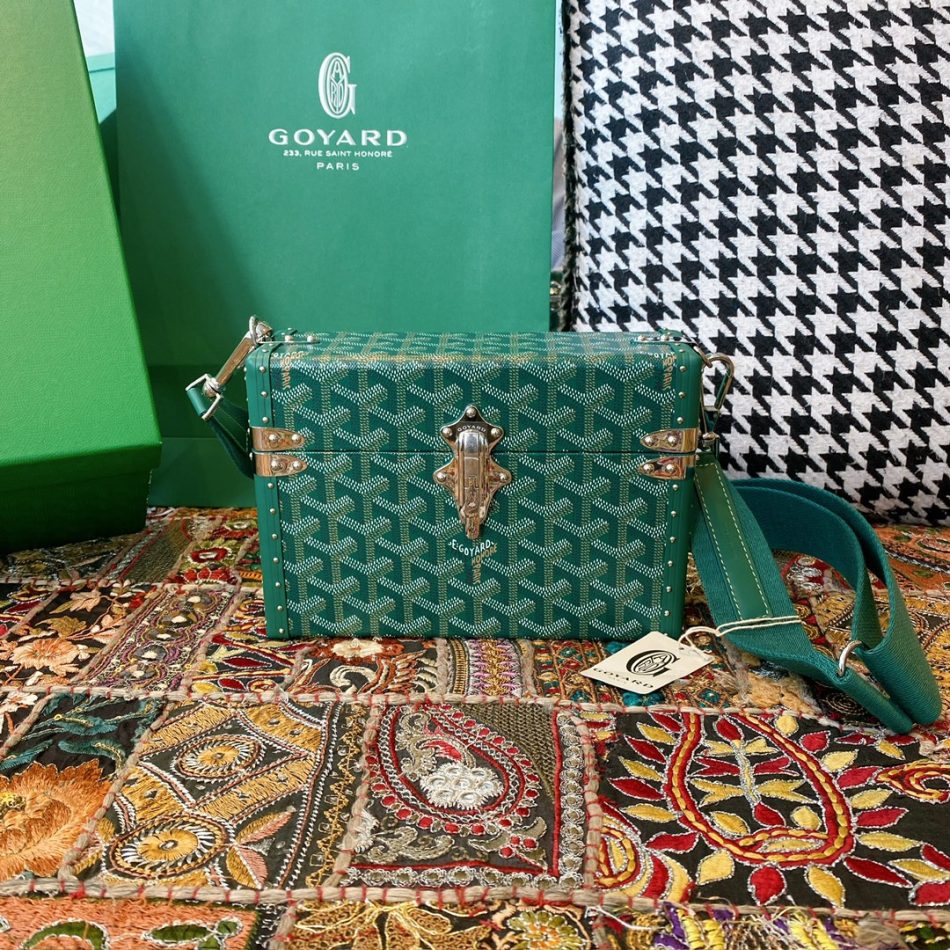 Goyard Cassette Trunk Replica — Mini Trunk in Goyardine Canvas