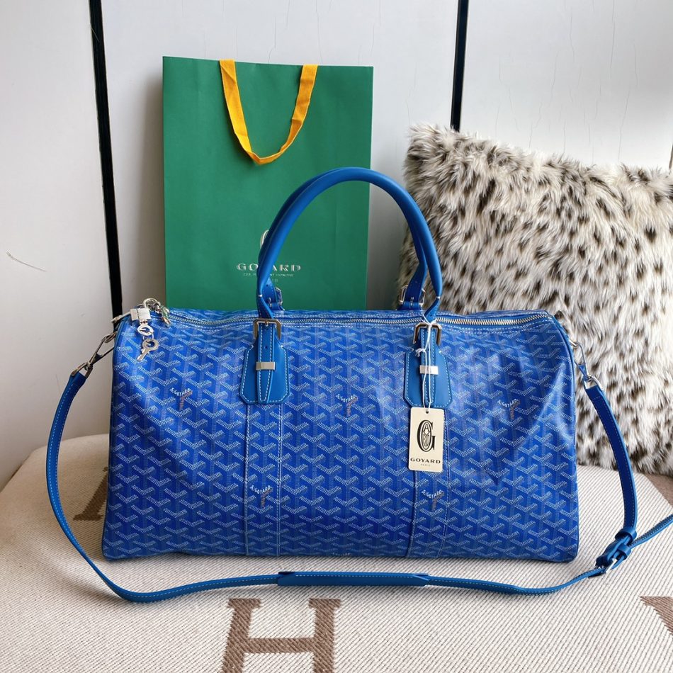 Goyard Boston 45 50 Bag Dupe — Premium Goyardine Travel Duffle